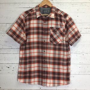 Mountain Hardware Plaid Button Up Shirt Short Sleeve Size Large​​​​